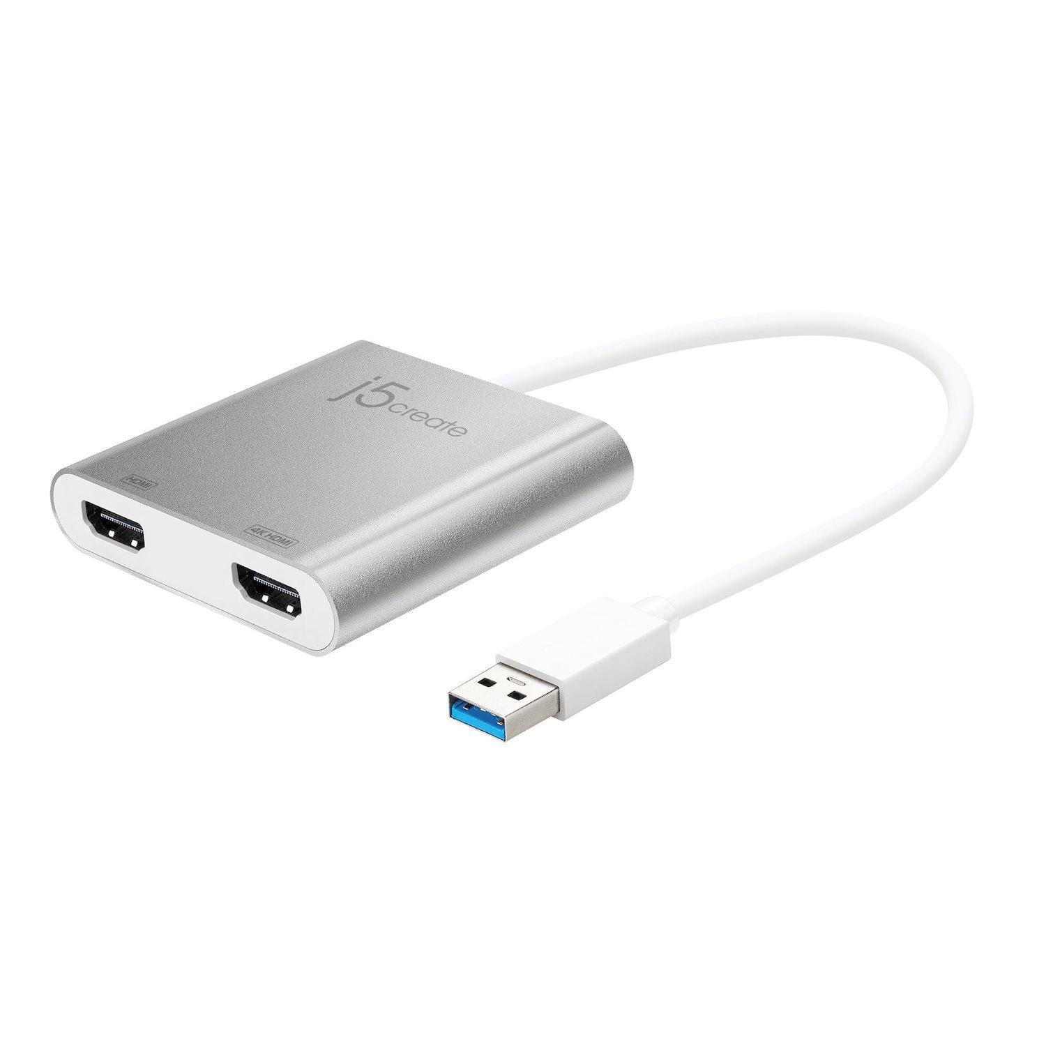 J5create Jua365 Usb™ 3.0 To Dual Hdmi Multi-Monitor Adapter Silver (Usb 3.0 To Dual Hdmi - Multi-Monitor Adapter)