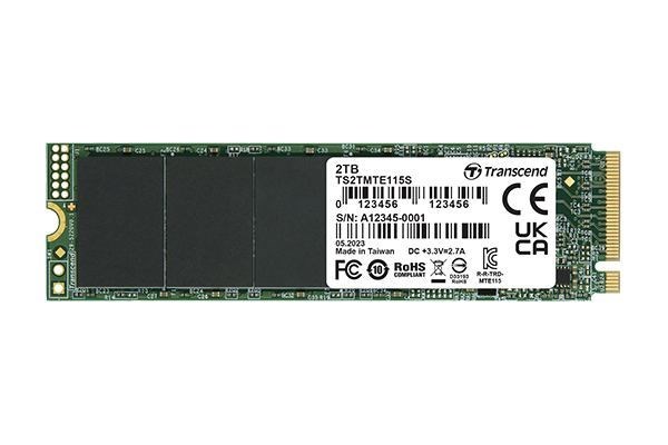 Transcend 115S 250 GB Solid State Drive - M.2 2280 Internal - PCI Express NVMe (PCI Express 3.0 x4) - Black