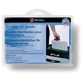 Rexel 2101948 Shredder Lubricant Sheets 12PK