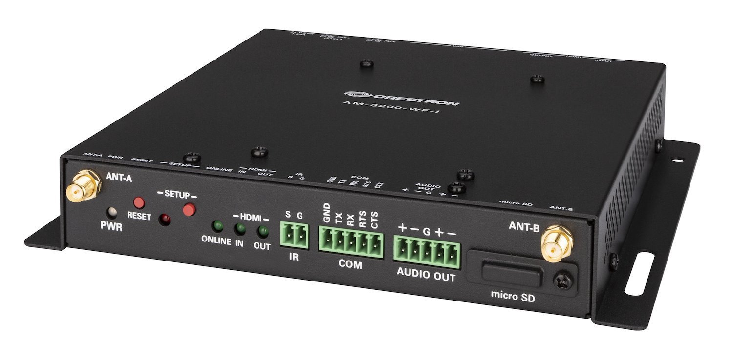 Crestron Am-3200-Wf-I Av Extender Av Receiver Black (Airmedia Receiver 3200 With - Wi-Fi Network Connectivity Inter)