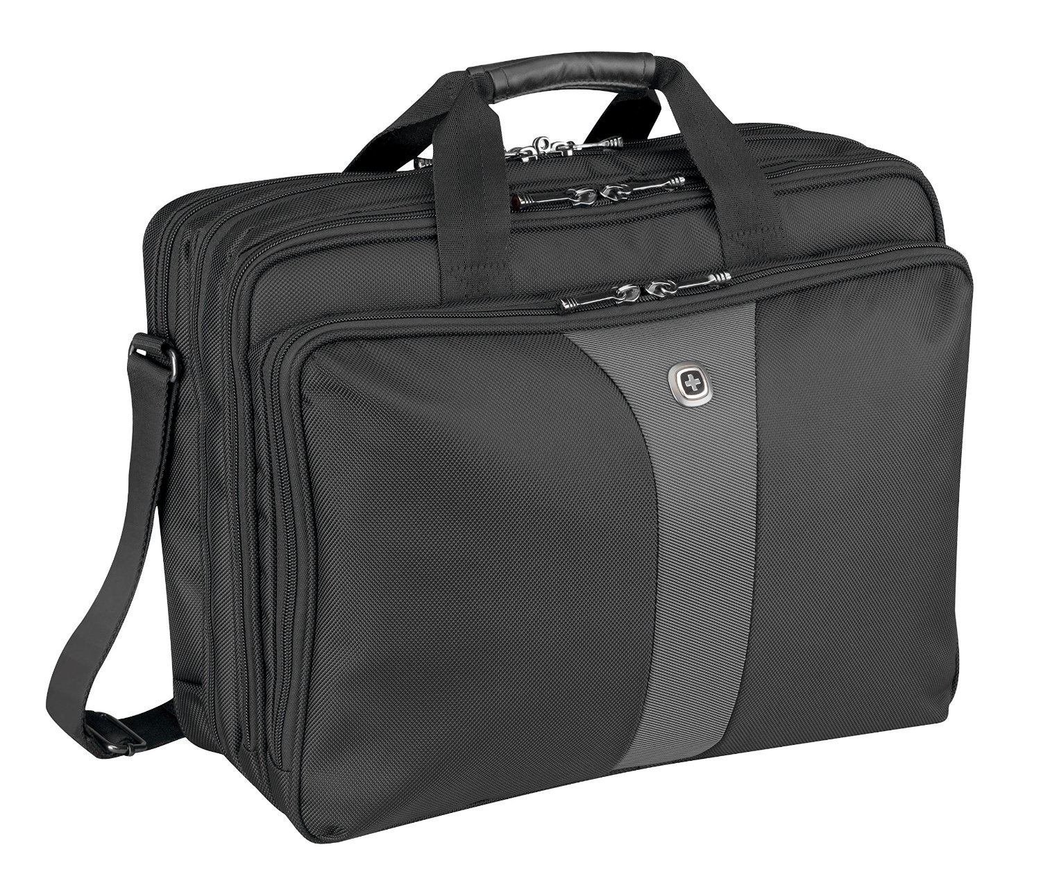 Wenger/SwissGear 600655 Laptop Case 43.2 CM [17] Briefcase Black Grey (Legacy Notebook Case - 17Inch Triple Compartment - Warranty: 12M)