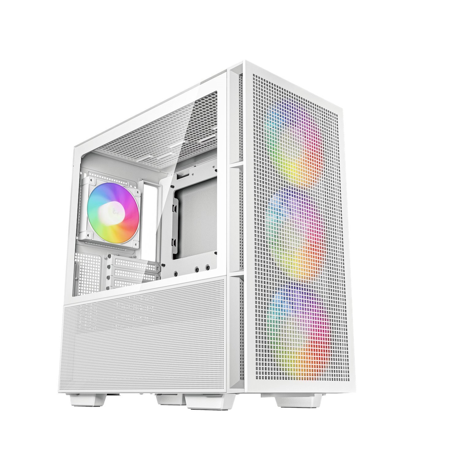 DeepCool CH560 WH Midi Tower White (DeepCool CH560 White Mid Tower Gaming Case Tempered Glass 4X Argb Fans E-ATX/ATX/MicroATX)