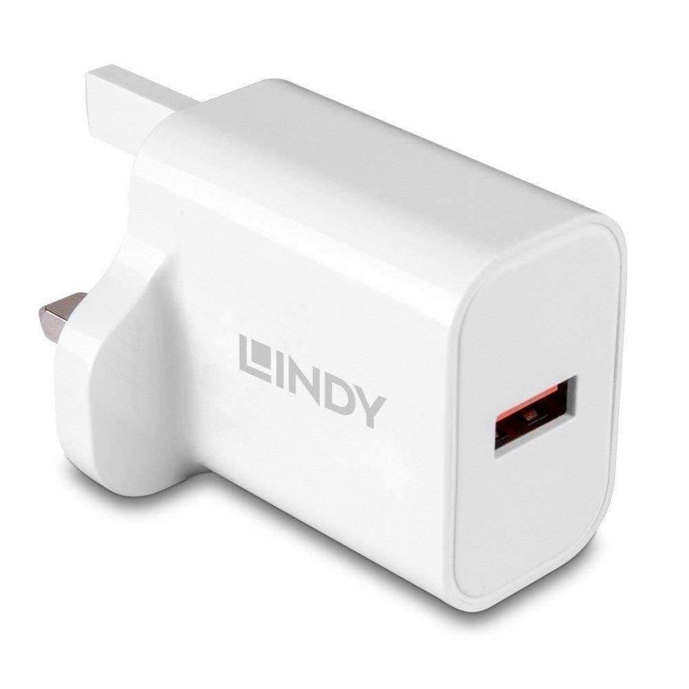 Lindy 73415 Mobile Device Charger Smartphone Tablet White Ac Fast Charging Indoor (Lindy 73415 18W Usb Type A Charger)