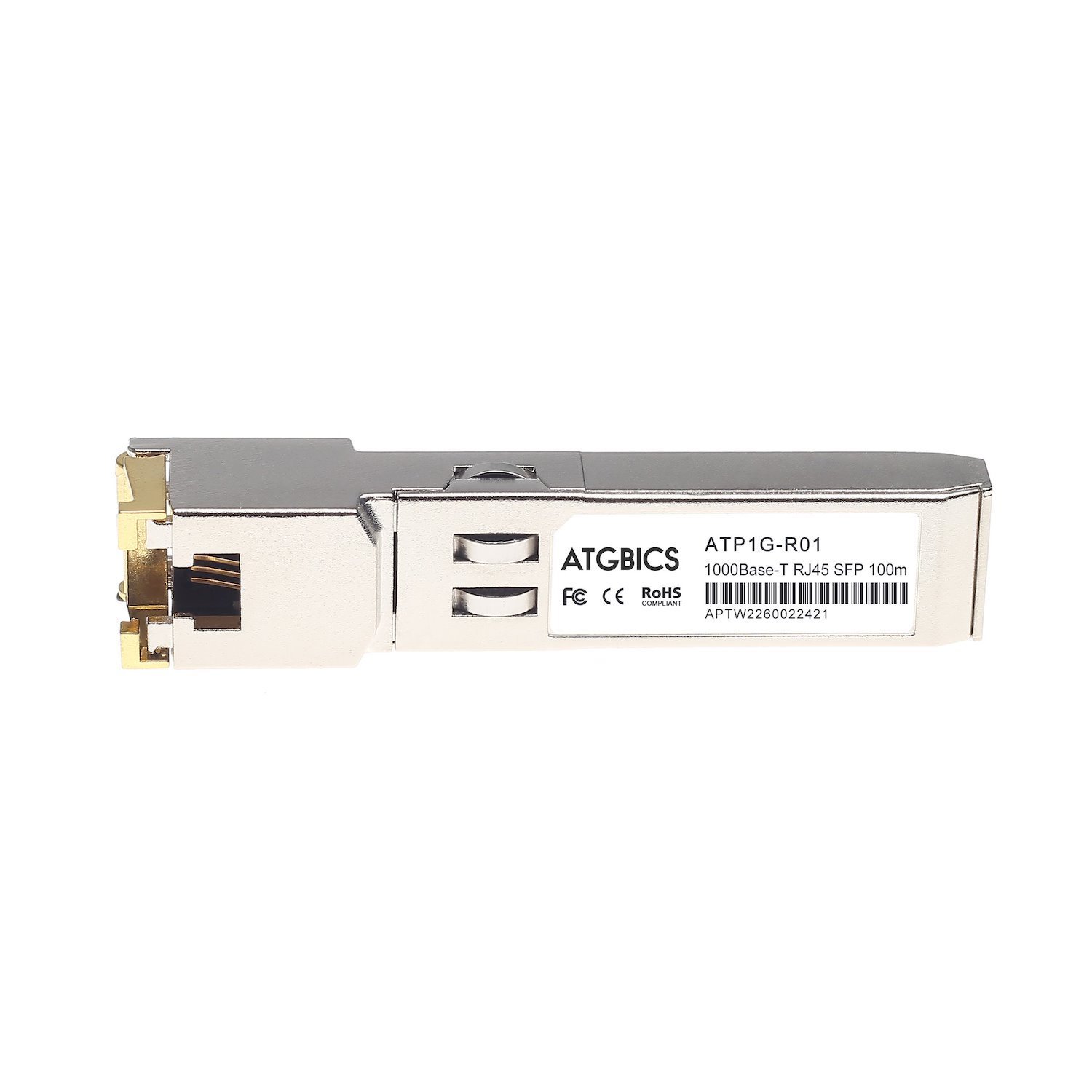 Atgbics NTSFP-TX N-Tron Compatible Transceiver SFP 1000Base-T [Copper RJ45 100M Dom] (NTSFP-TX Atgbics N-Tron Compatible Transceiver SFP 10/100/1000Base-T [RJ45 Copper 100M])