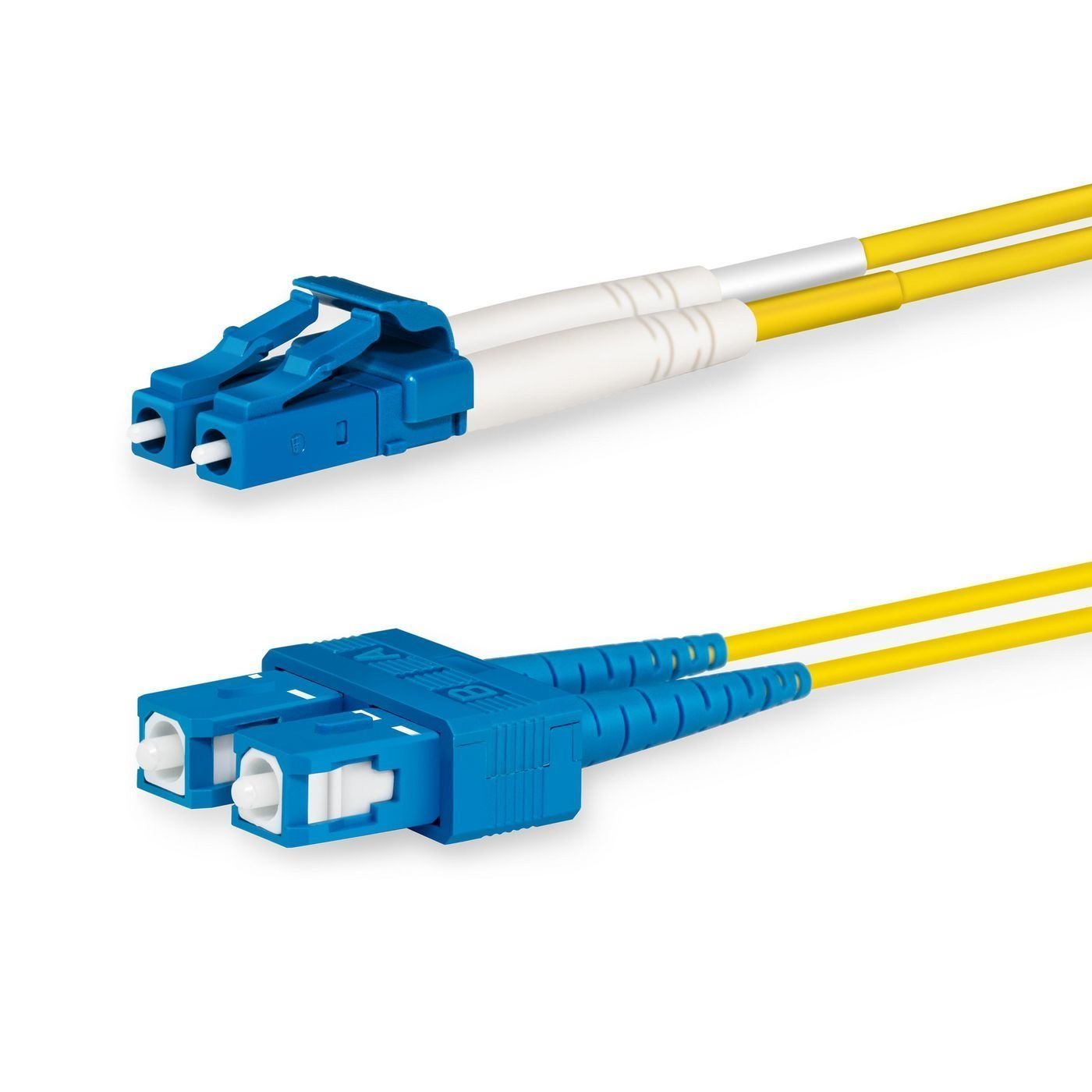 Lanview Lvo231495 Fibre Optic Cable 10 M 2X LC 2X SC Os2 Yellow (LC-SC Single Mode Fibre Cable - Dublex Os2 9/125 LSZH 10M - Warranty: 300M)