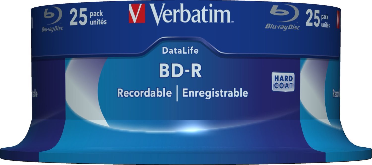 Verbatim DataLife Blu-ray Recordable Media - BD-R - 6x - 25 GB - 25