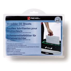 Rexel 2101949 Shredder Lubricant Sheets 20PK