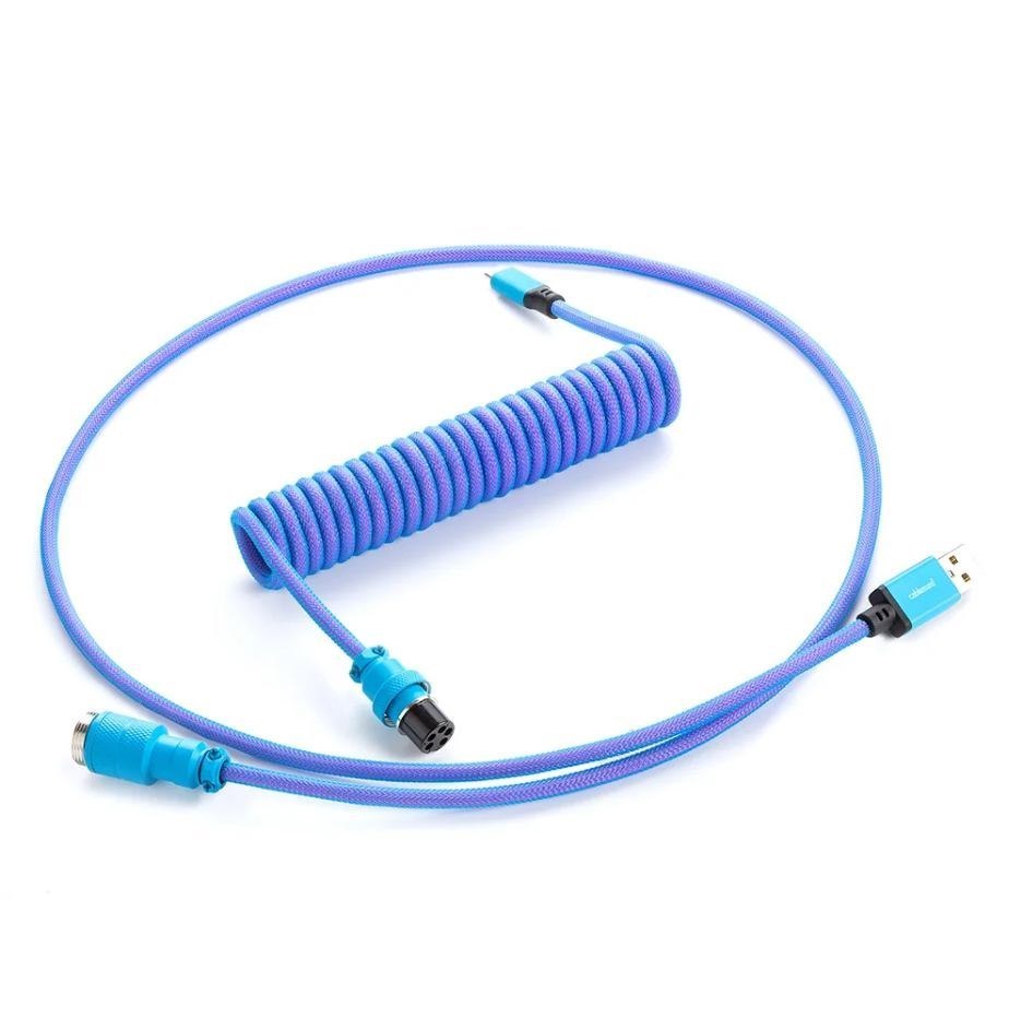 Cablemod Cm-Pkca-Clbalb-Ilb150ilb-R Usb Cable 1.5 M Usb A Usb C Blue (CableMod Pro Coiled Keyboard Cable Usb A To Usb Type C 150CM - Galaxy Blue)