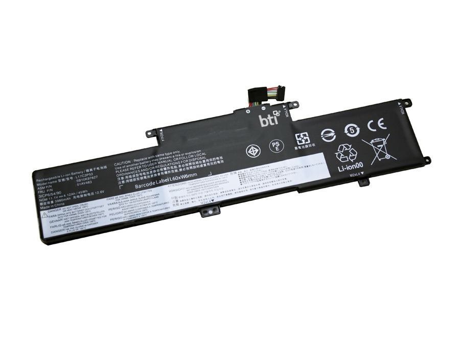 Bti 01Av483- Laptop Spare Part Battery (Replacement 3 Cell Battery For Lenovo Yoga L380 L390 Replacing Oem Part Numbers 01Av481 01Av482 01Av483 L17C3P53 // 45 WHR)