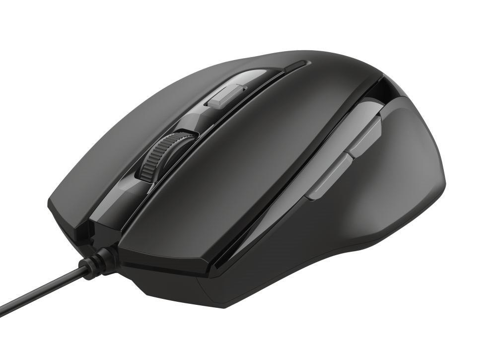 Trust Voca Mouse Right-Hand Usb Type-A Optical 2400 Dpi (Voca Comfortable Mouse - Black)