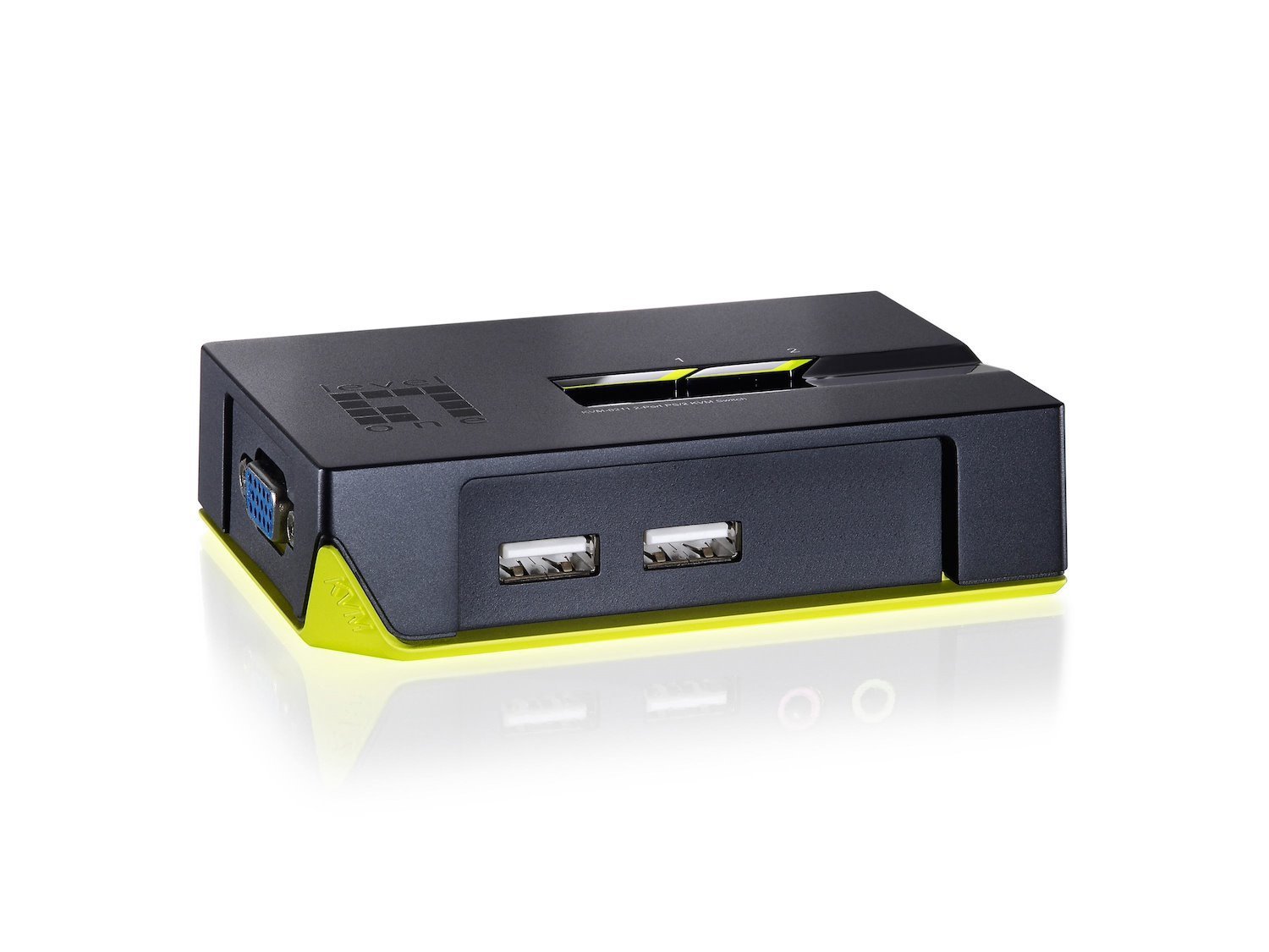 LevelOne 2-Port Usb Vga KVM Switch (LevelOne KVM-Switch 2 PC Vga+Usb Black Edition)