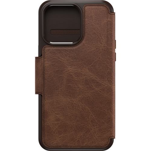 OtterBox Strada Carrying Case (Folio) Apple iPhone 15 Pro Max Smartphone, Cash, Card - Brown