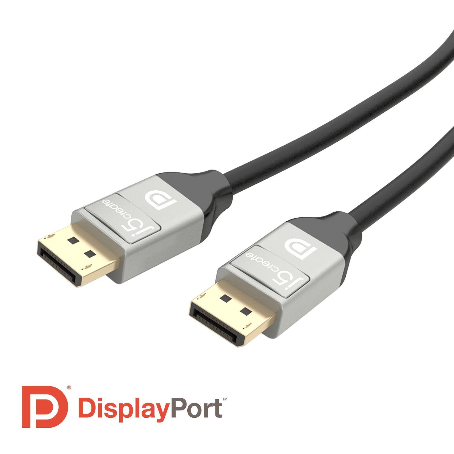 J5create JDC42 4K DisplayPort™ Cable Black And Grey 1.8 M (4K Displayport Cable - )