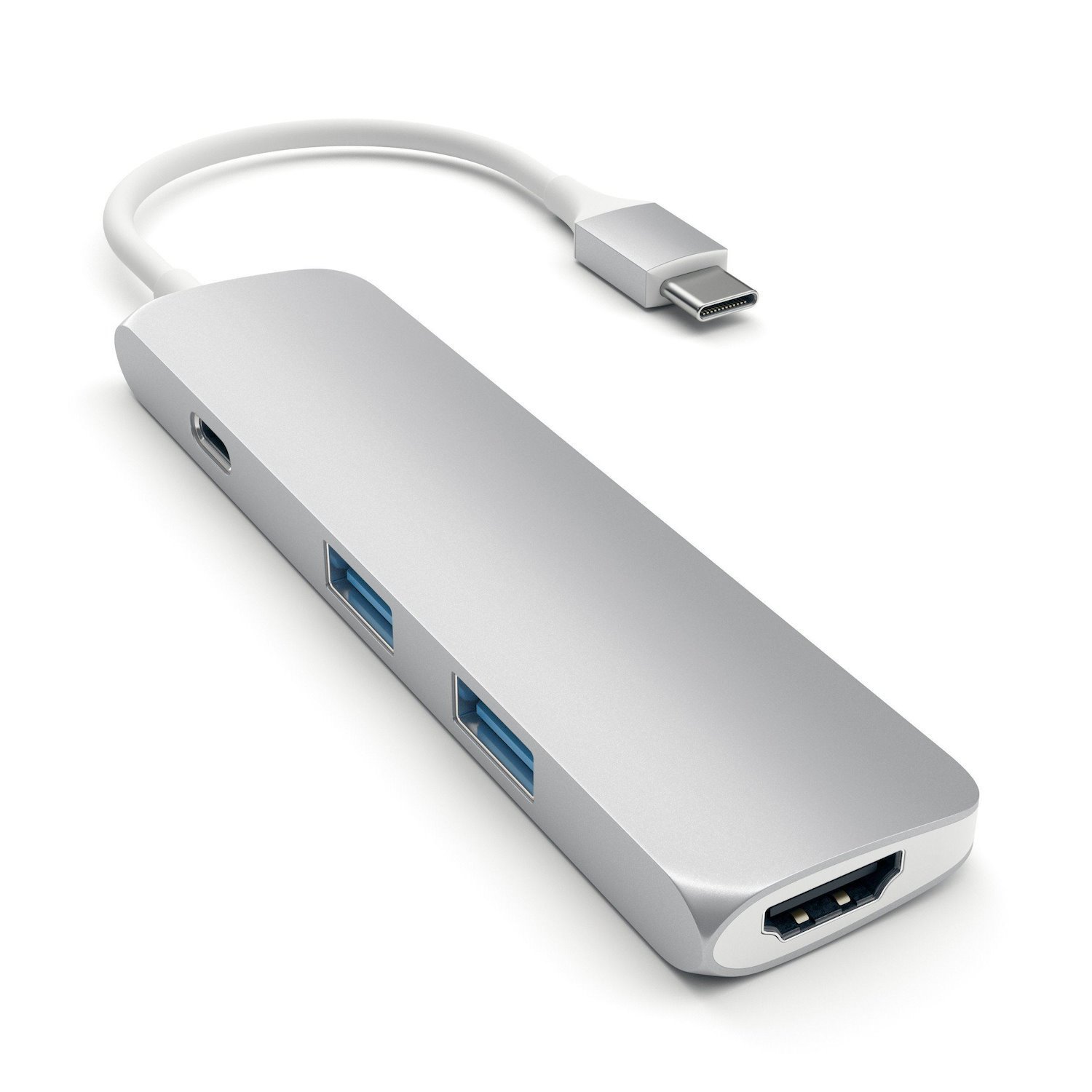 Satechi St-Cmas Notebook Dock/Port Replicator Usb 3.2 Gen 1 [3.1 Gen 1] Type-C Silver (Type-C Usb Passthrough Hdmi - Hub Silver - Warranty: 12M)