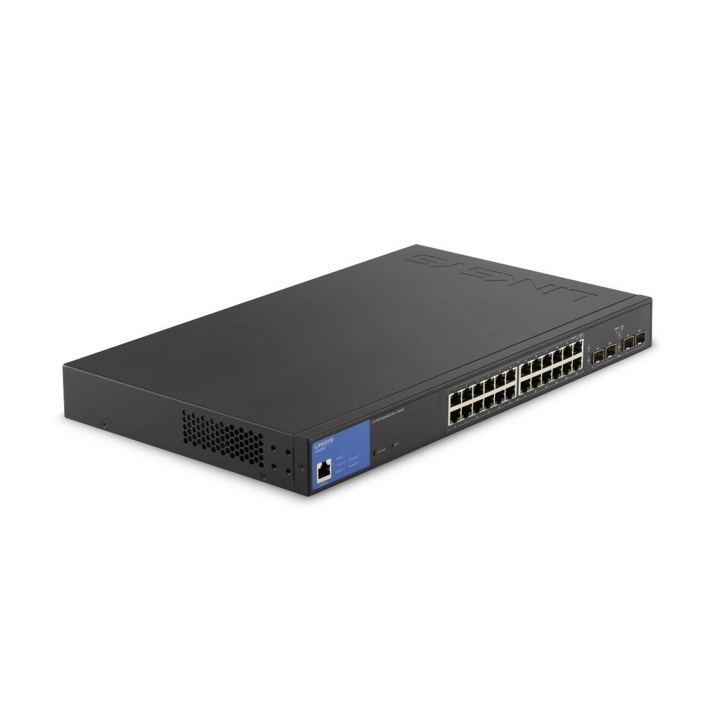 Linksys 24 Port Gigabit Managed Network Switch With 4 X 1Gb Uplink SFP Slots (24-Port Managed Poe+ Ge Switch - 4 1G SFP 250W Taa)