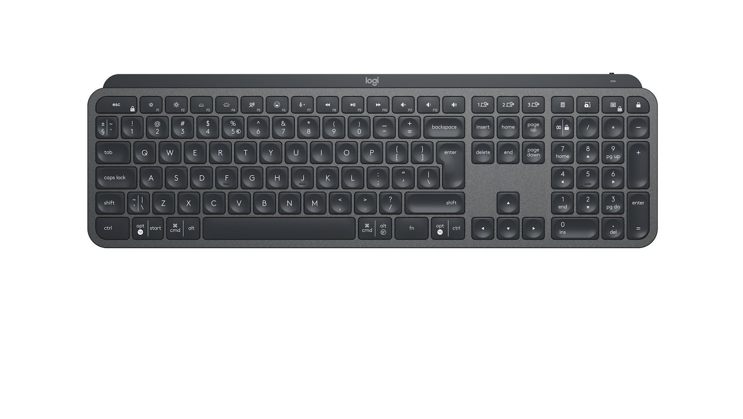 Logitech MX Keys for Business Keyboard - Wireless Connectivity - USB Type A Interface - German - QWERTZ Layout - Graphite