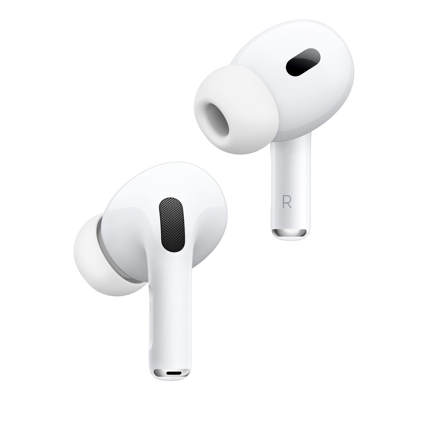 Apple AirPods Pro [2ND Generation] Headphones Wireless In-Ear Calls/Music Bluetooth White (Apple AirPods Pro 2ND Gen 2023 Med MagSafe Case Usb-C - Vit)