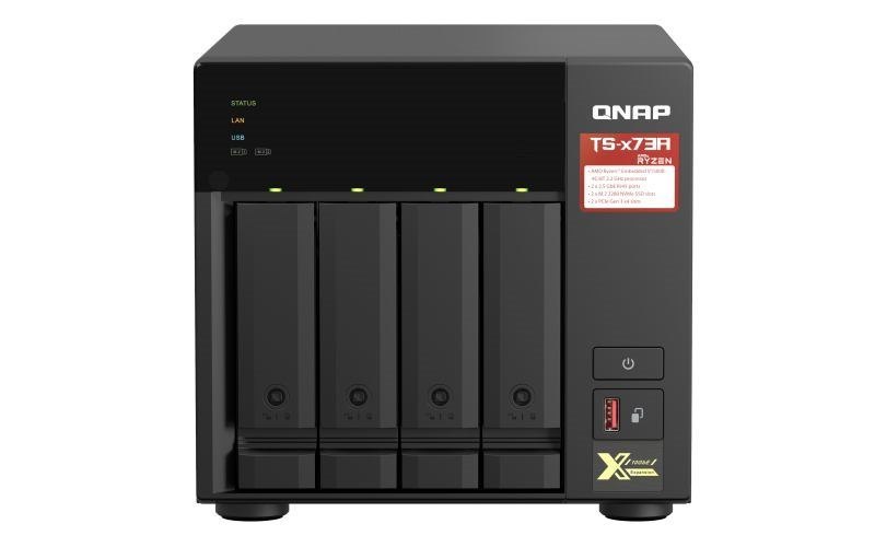 Qnap Ts-473A Nas Tower Ethernet Lan Black V1500B (Qnap Ts-473A-8G/32Tb N300 4 Bay Desktop)