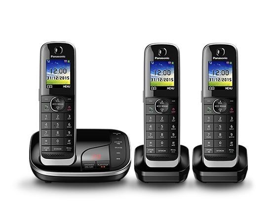 Panasonic Kx-Tgj323e Dect Telephone Caller Id Black (Panasonic Kx-Tgj323eb Trio)