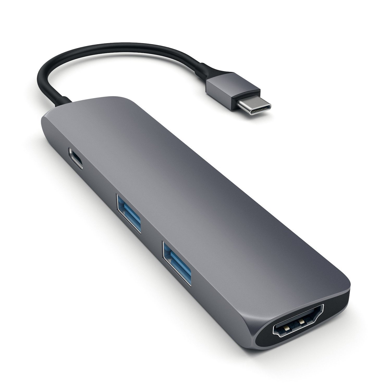 Satechi St-Cmam Notebook Dock/Port Replicator Usb 3.2 Gen 1 [3.1 Gen 1] Type-C Grey (Type-C Usb Passthrough Hdmi - Hub Space Gray - Warranty: 12M)