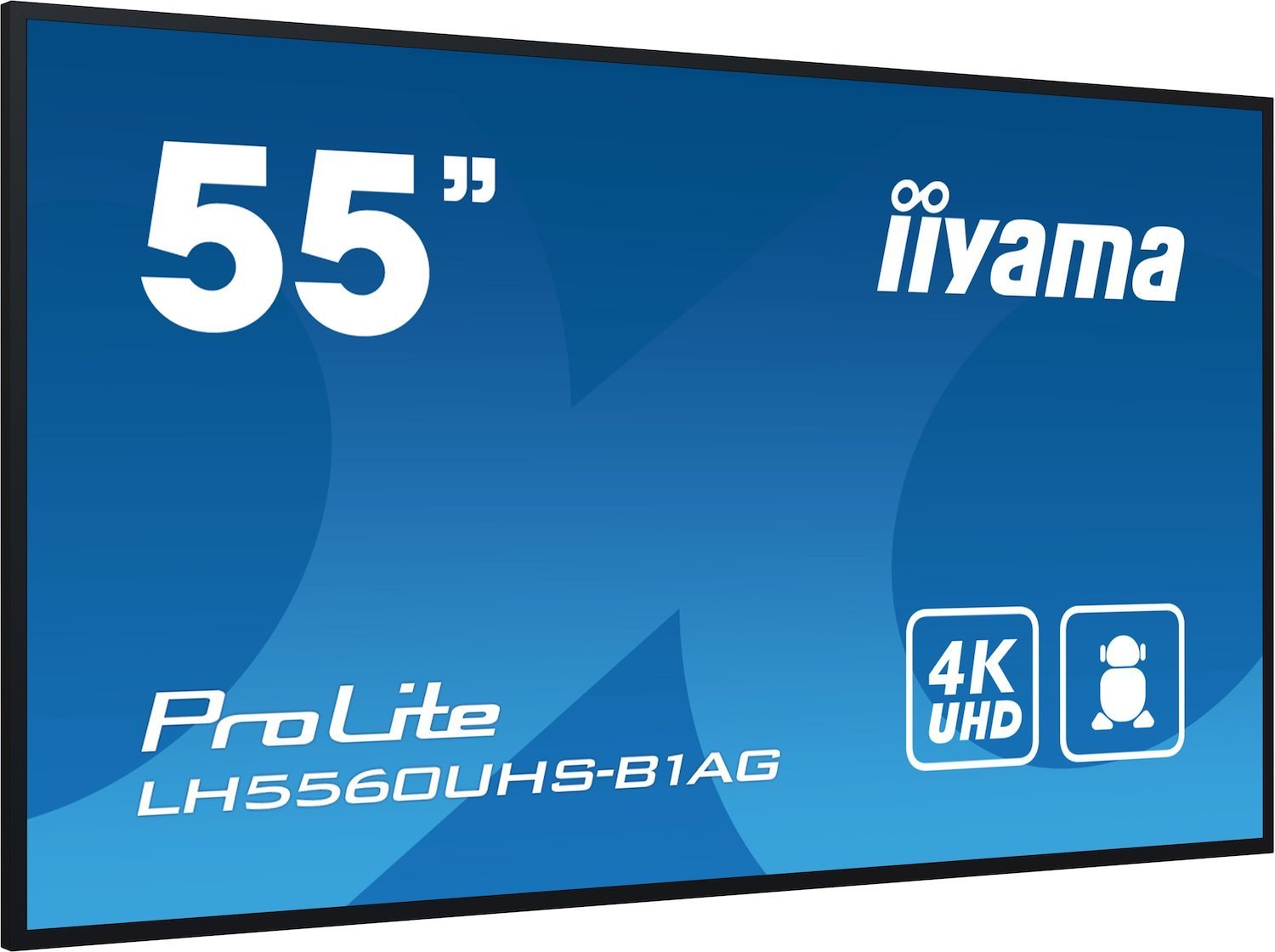 Iiyama Prolite Digital A-Board 139.7 CM [55] Led Wi-Fi 500 CD/M² 4K Ultra HD Black Built-In Processor Android 11 24/7 (Lh5560uhs-B1ag 55In 3840X2160 U - Haze 25 500CD/M2 Landscape And P)