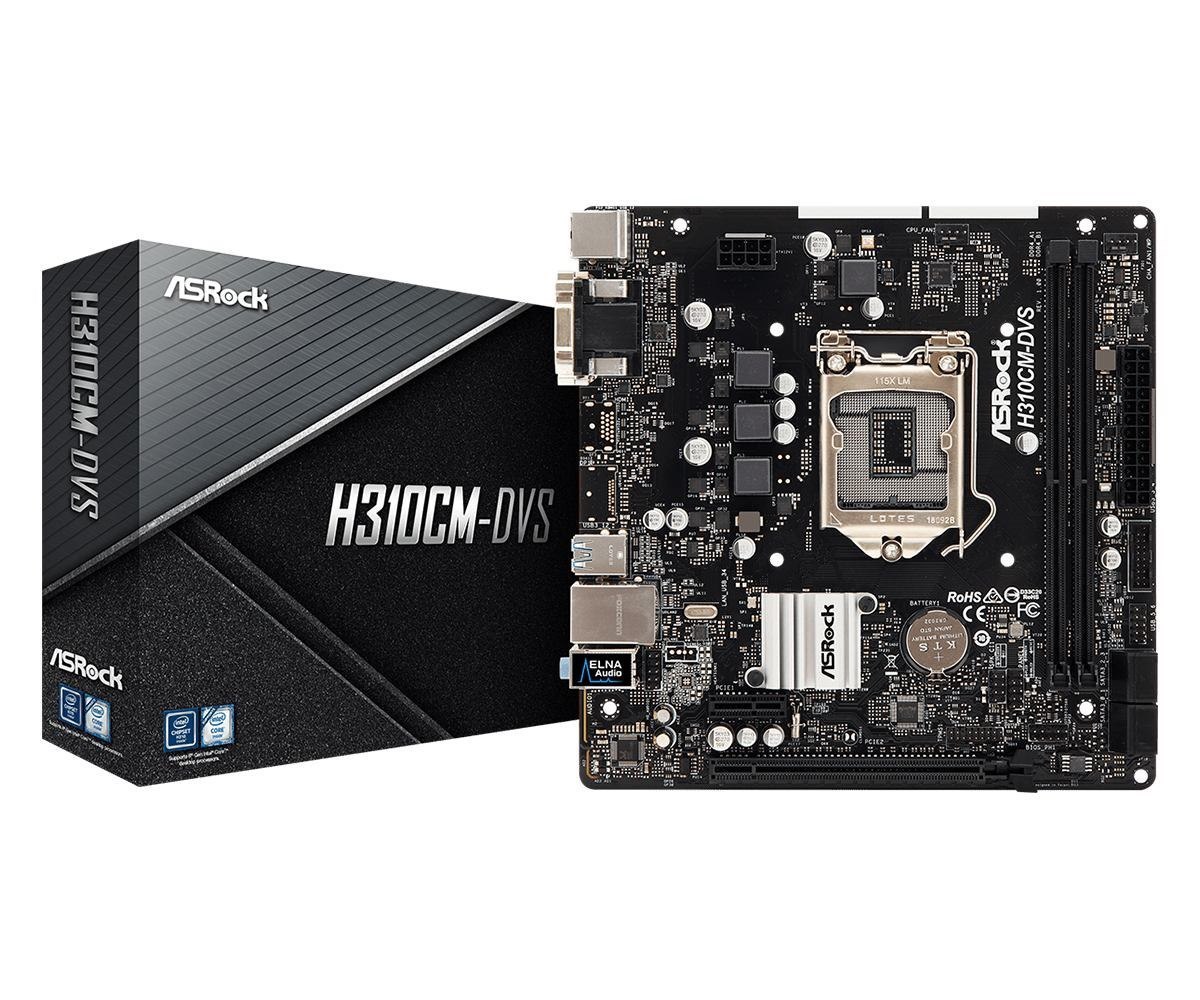 Asrock H310CM-DVS Intel® H310 Lga 1151 [Socket H4] Micro Atx (H310Cm-Dvs Intel H310 Lga - 1151 [Socket H4] Micro Atx - Warranty: 12M)