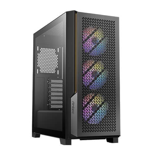 Antec P20C Argb Midi Tower Black (Antec P20C Argb Case Gaming Black Mid Tower 2X Usb 3.0 1X Usb Type-C 3.2 Gen2 Audio In/Out 4MM Tempered Glass Side Panel Unique Metal Mesh Panel High Airflow