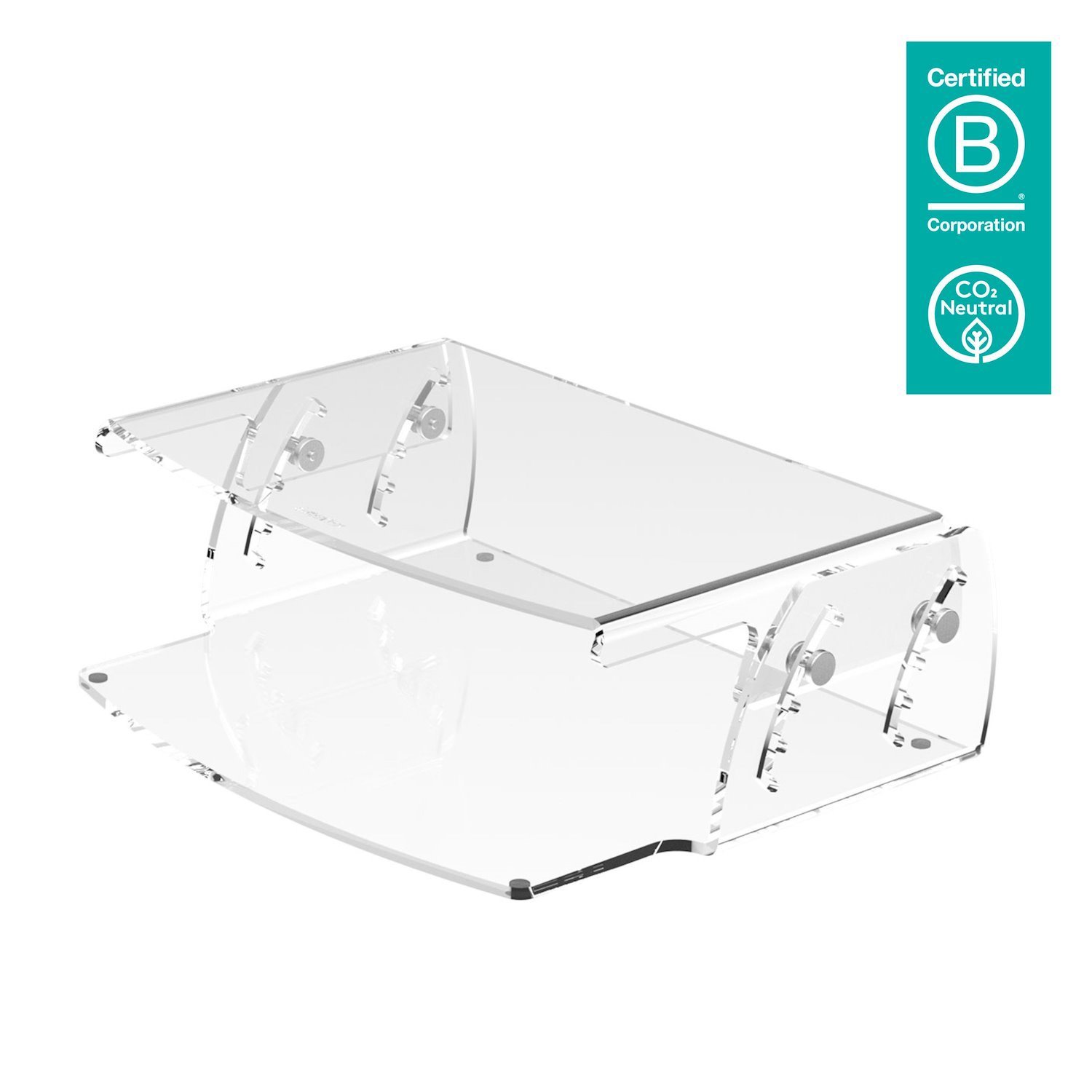 Dataflex Addit Monitor Riser - Adjustable 550 (Dataflex Addit Monitor Riser - Adjustable 550 - Clear Acrylic [1Year Warranty])