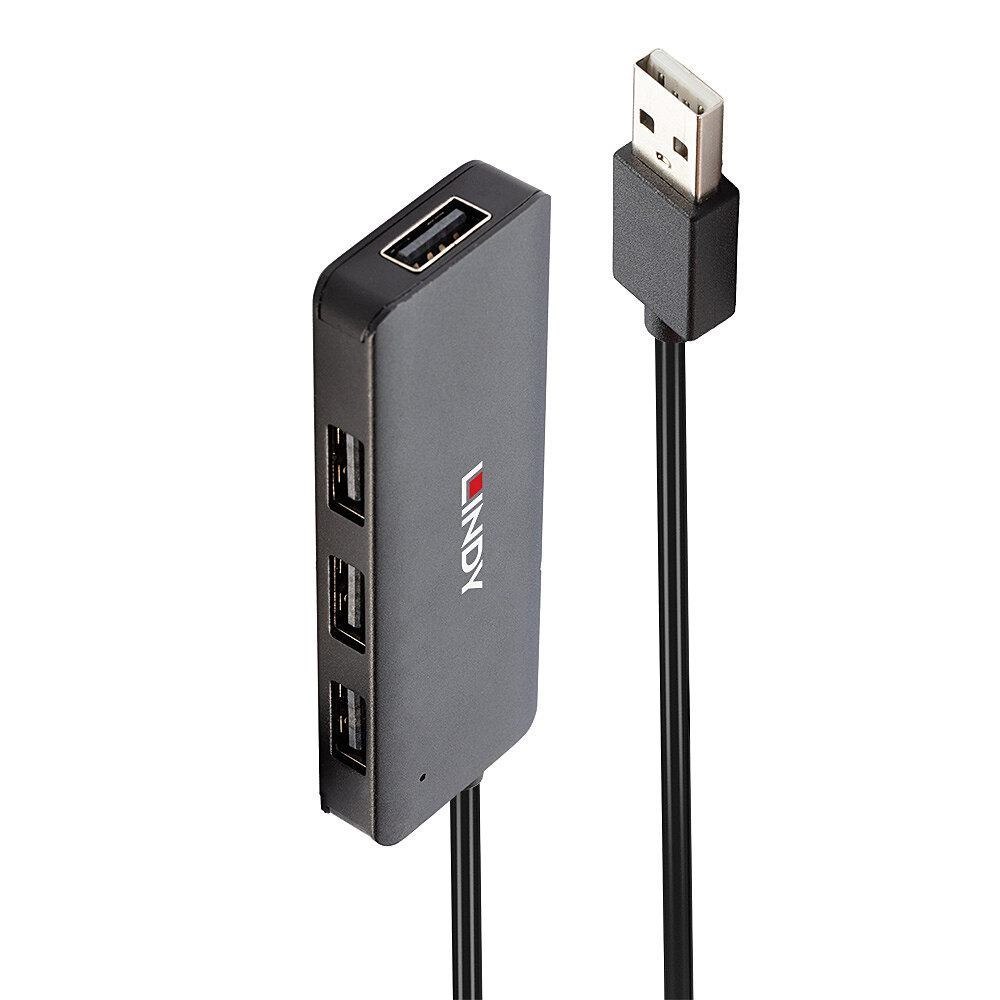 Lindy 4 Port Usb 2.0 Hub (4 X Usb 2.0 480 MBit Black - Warranty: 12M)