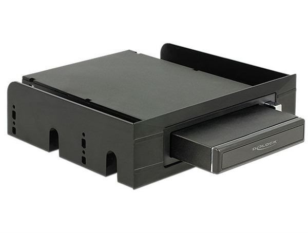 DeLOCK 47213 Drive Bay Panel Black (Delock 3.5?/5.25? Wechselrahmen [2.5? Sata-Ssd/Hd] Anschluss Intern Über Sata Oder Extern Über Usb3.0)