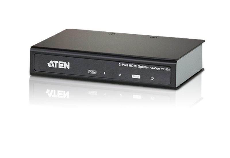 Aten Vs182a-At-E Video Splitter Hdmi 2X Hdmi (2 Port 4K Hdmi Video Splitter - Vs182a-At-E Hdmi 2X Hdmi - 3840 X 2160 Pixels Black 15 M 340 MHz - Warranty: 24M)