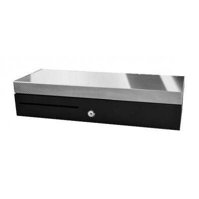 Apg Cash Drawer 460 MM Flip Lid Drawer Black - Plastic Insert W Mlock Lid Cabl