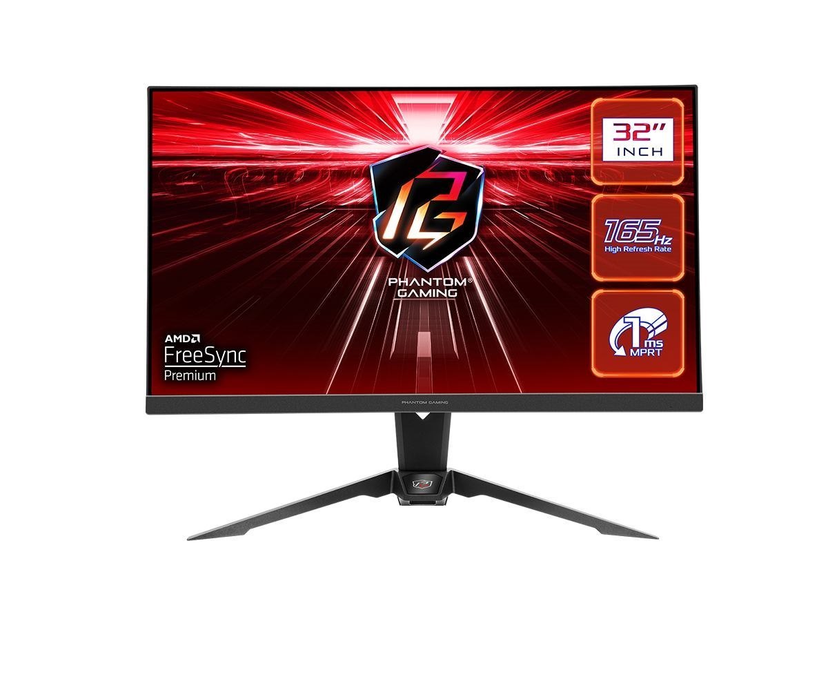 Asrock PG32QF2B Computer Monitor 80 CM [31.5] 2560 X 1440 Pixels Wide Quad HD Black (Asrock 31.5 Phantom Gaming QHD Gaming Monitor [PG32QF2B] 2560 X 1440 1MS 2 Hdmi DP 165Hz HDR 400 Wi-Fi Antenna Vesa