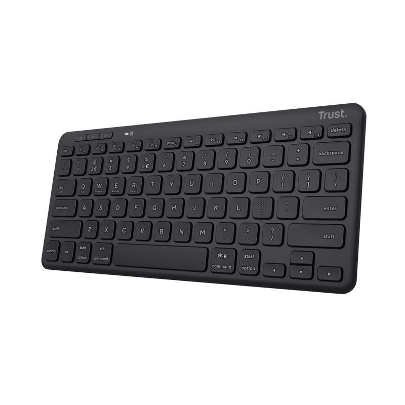 Trust Lyra Keyboard Usb + RF Wireless + Bluetooth German Black (Lyra Compact Wireless Keyboard - De) - German Version