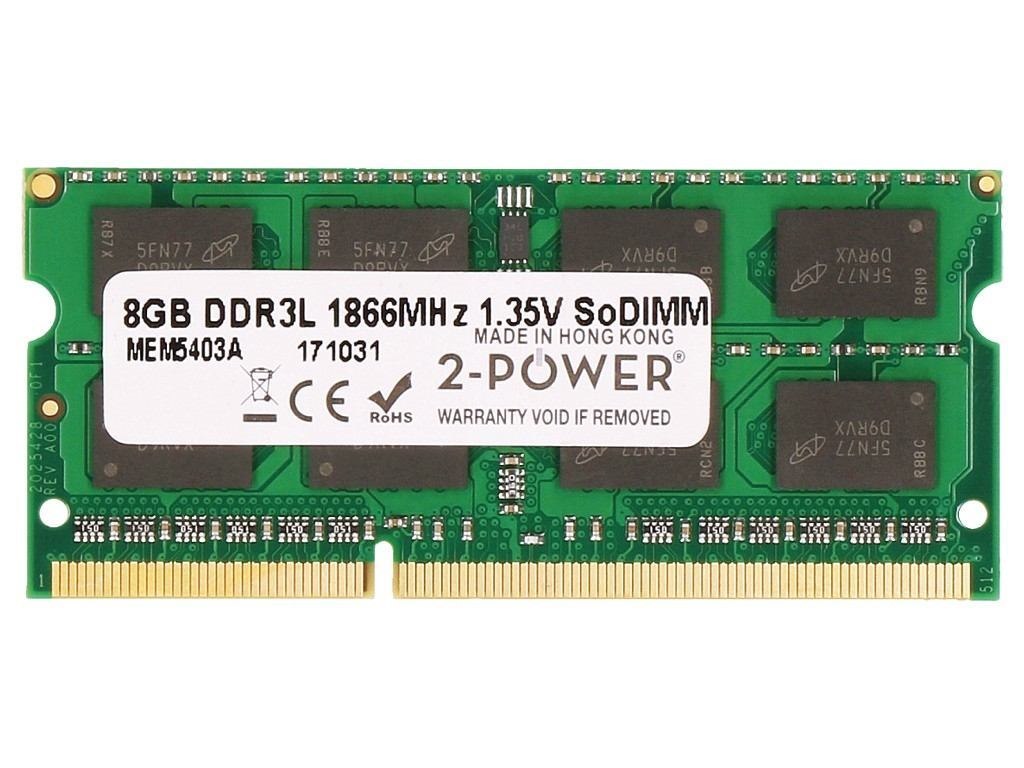 2-Power 8GB PC3-14900 1866MHz 1.35V Sodimm Memory (8GB PC3-14900 1866MHz 1.35V Sodimm)