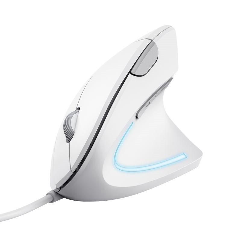 Trust Verto Mouse Right-Hand Usb Type-A Optical 1600 Dpi (Verto Wired Ergo Mouse White - )