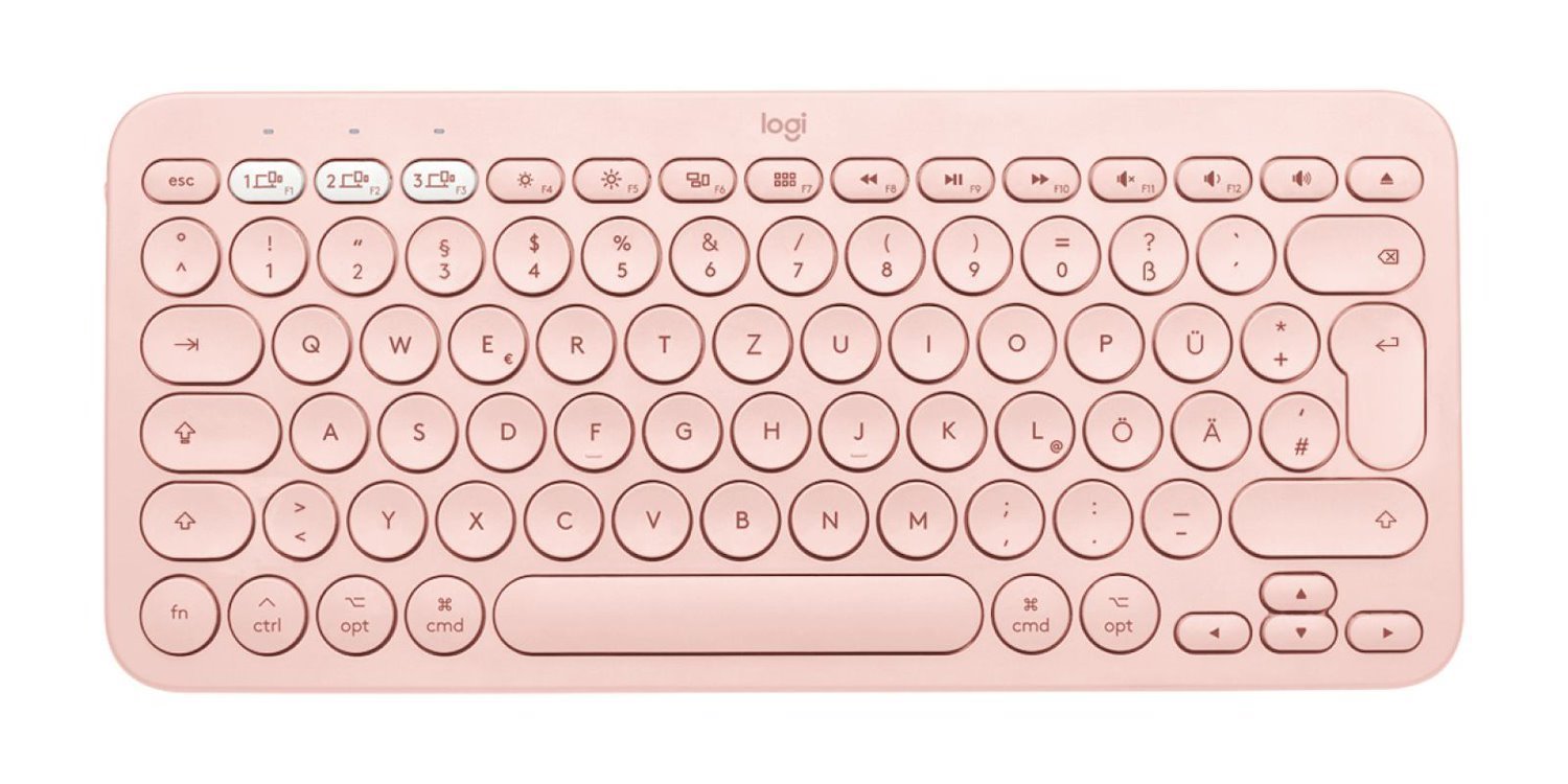 Logitech K380 Keyboard - Wireless Connectivity - German - Rose