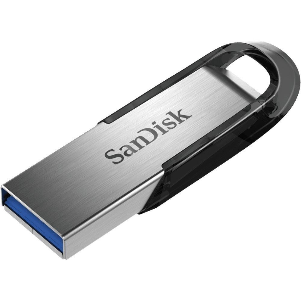 SanDisk Ultra Flair Usb Flash Drive 128 GB Usb Type-A 3.2 Gen 1 [3.1 Gen 1] Black Silver (Ultra Flair 128GB Usb 3.0 - 150MB/S Read)