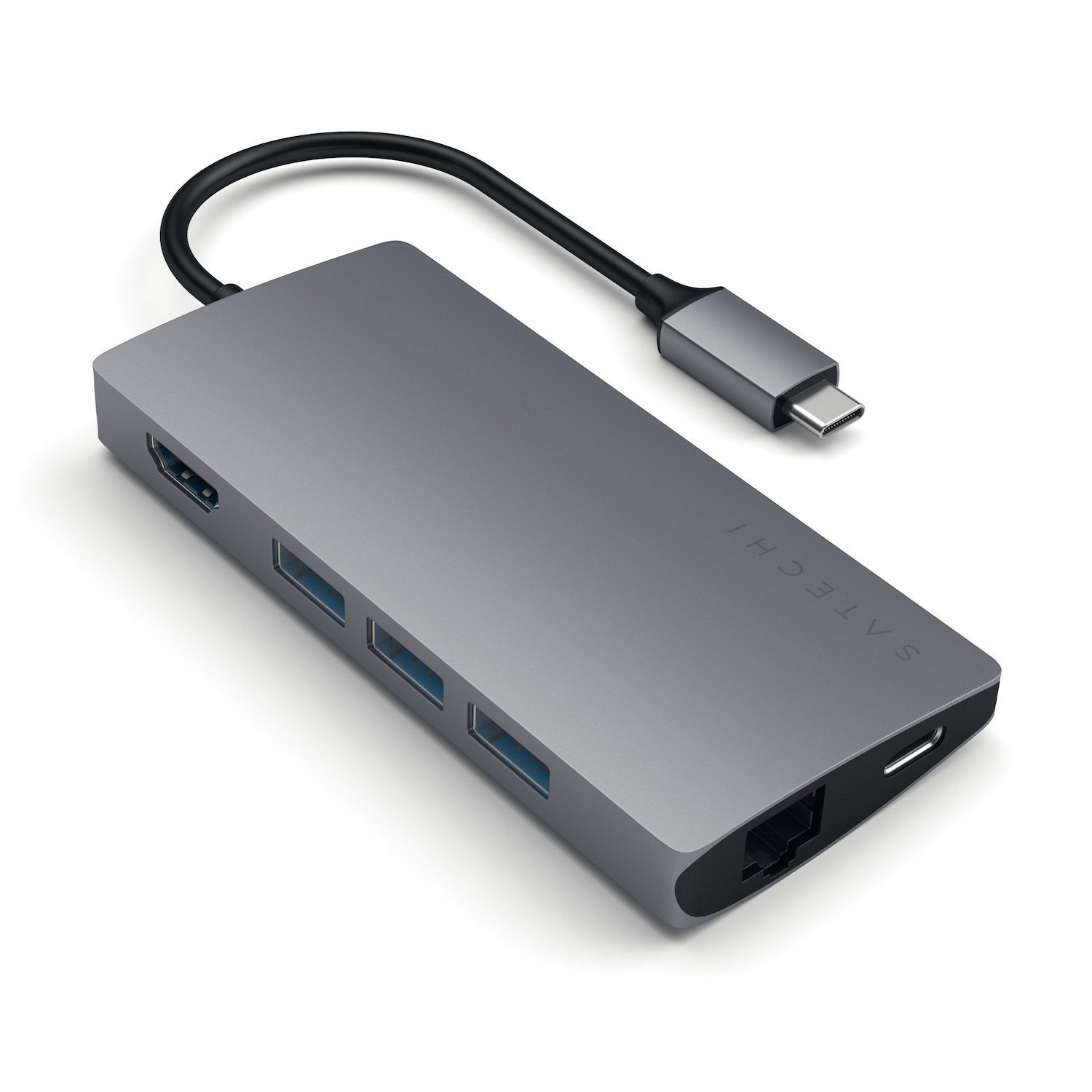 Satechi Multi-Port Adapter V2 Dock ST. Usb 3.2 Gen 1 [3.1 Gen 1] Type-C Grey (Satechi TypeC Mport Adptr4K EthV2 SpGrey)