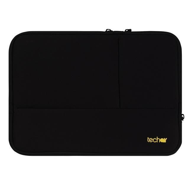 Tech Air Tanz0331v2 Notebook Case 39.6 CM [15.6] Sleeve Case Black (Techair 15.6Inch Black & Grey Sleeve With Pockets And A Contrasting Faux Fur Lining)