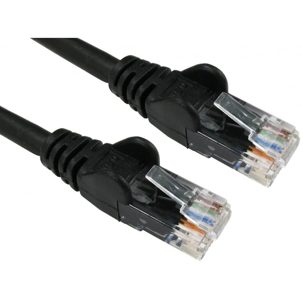 Cables Direct 0.5M Economy Gigabit Networking Cable - Black (0.5M Cat6 Lsoh Moulded-Black)