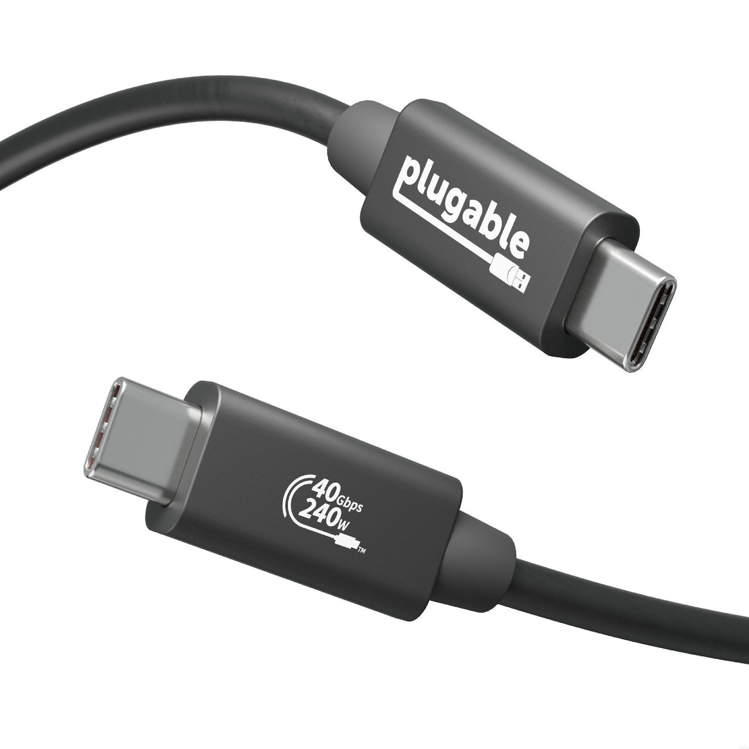 Plugable Technologies Usb4 Cable 240W 3.3 Feet [1M] 8K Display 40 GBPS (Plugable Usb4 240W Epr Cable 3.3FT [1M])