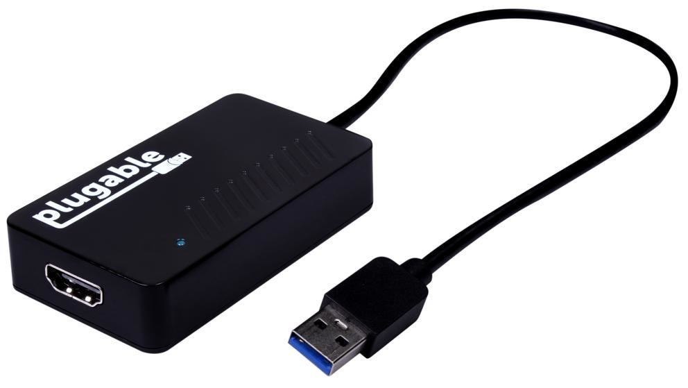 Plugable Technologies Uga-4Khdmi Video Cable Adapter Usb Type-A Hdmi Black (Plugable Usb 3.0 - Hdmi 4K Adapter)