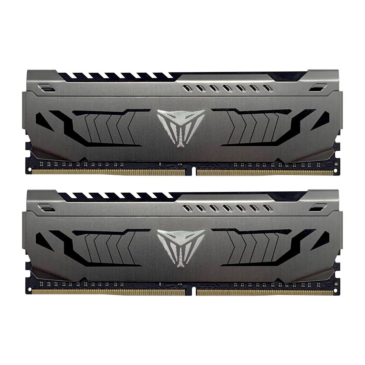 Patriot Memory Viper Steel PVS416G320C6K Memory Module 16 GB 2 X 8 GB DDR4 3200 MHz (Patriot Viper Steel DDR4 16GB [2 X 8GB] 3200MHz System Memory Kit With Gunmetal Grey Heatshield)