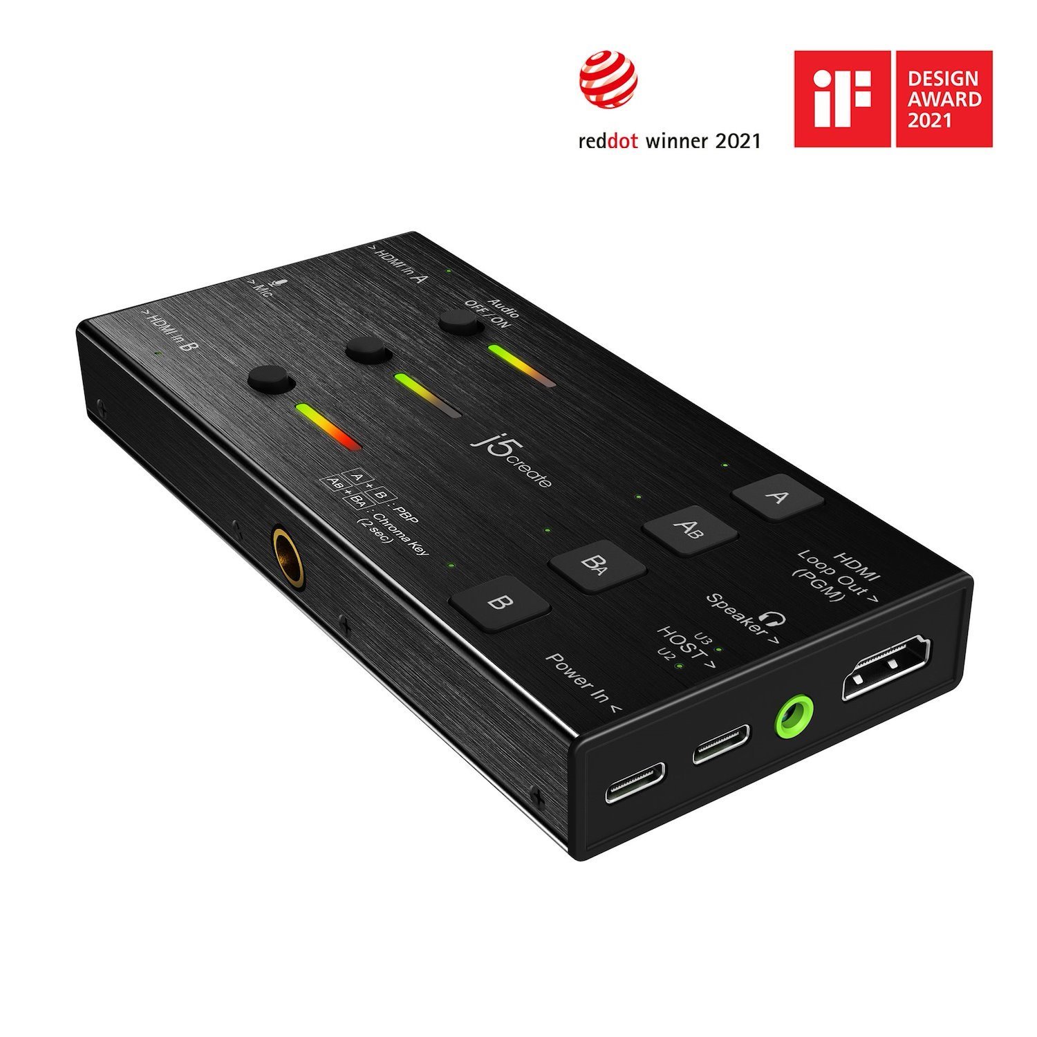 J5create Jva06 Dual Hdmi™ Video Capture Card 1920*1080 Video Capture Resolution 3 X Hdmi Ports And 2 X Usb Ports Black (Dual Hdmi Video Capture - )