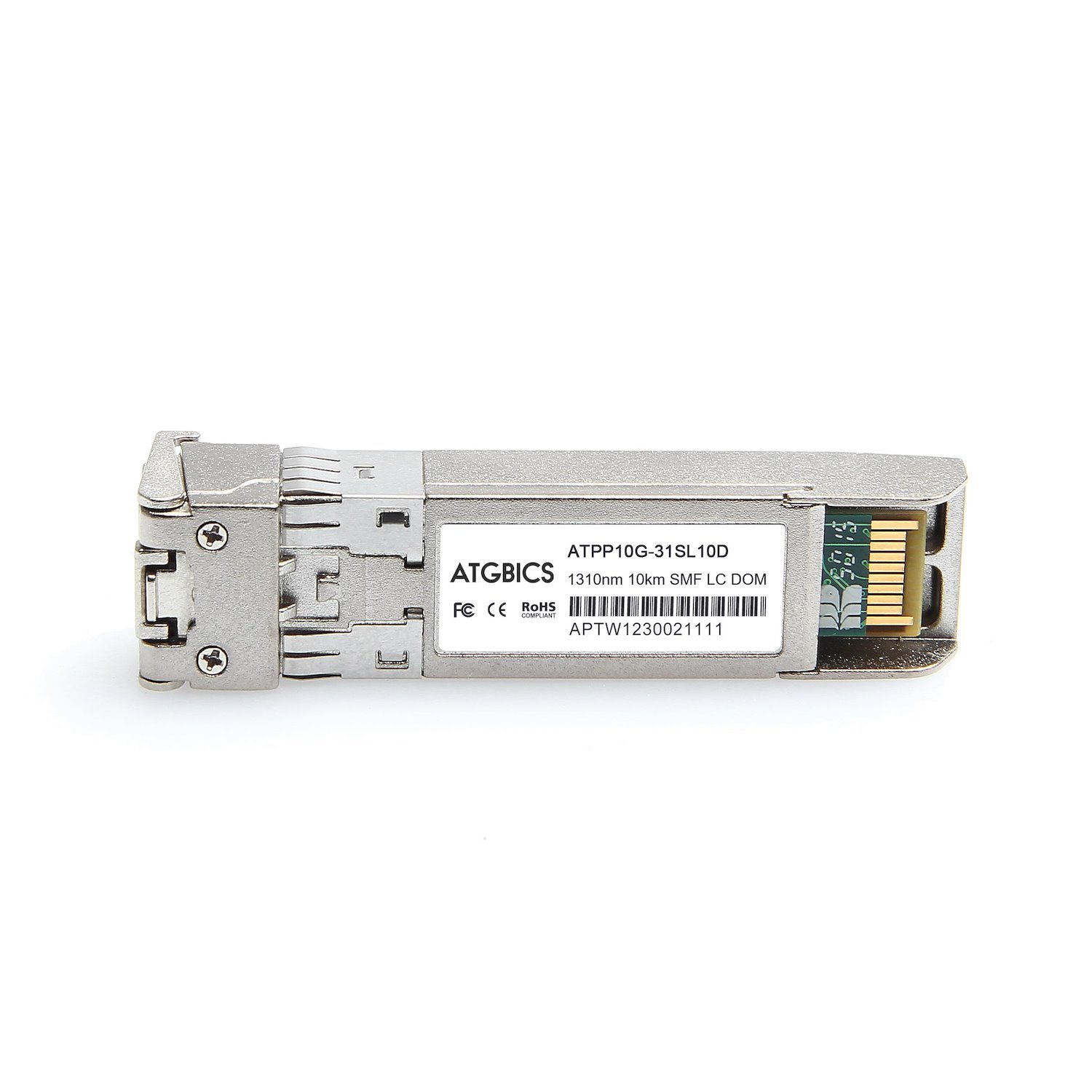 Atgbics FTLX1472M3BCL Finisar Compatible Transceiver SFP+ 10GBase-LR [1310NM SMF 10KM Dom] (FTLX1472M3BCL Atgbics Finisar Compatible Transceiver SFP+ 10GBase-LR [1310NM SMF 10KM Dom])