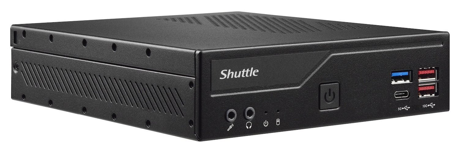 Shuttle Slim PC DH670V2 S1700 2X Hdmi 2X DP 2X 2.5G Lan 2X Com 8X Usb 1X 2.5 2X M.2 24/7 Permanent Operation Incl. Vesa (Shuttle Barebone DH670 V2 Black S1700 Ohne Cardreader Sockel Lga170