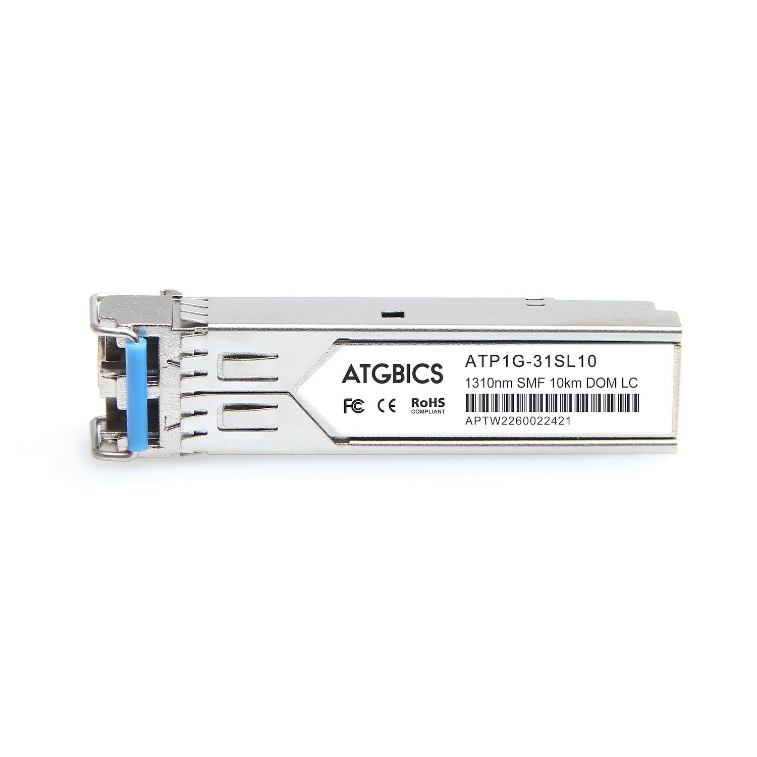 Atgbics Afct-5710Pz-Cs1 Avago Broadcom Compatible Transceiver SFP 1000Base-LX [1310NM SMF 10KM Ext Temp] (Afct-5710Pz-Cs1 Atgbics Avago Broadcom Compatible Transceiver SFP 1000Base-LX [1310NM SMF