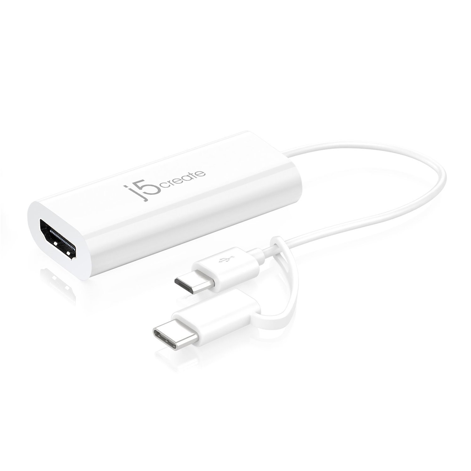 J5create Jua165c Android™ Usb™ To Hdmi™ Display Adapter White (Android Usb To Hdmi Display - Adapter)