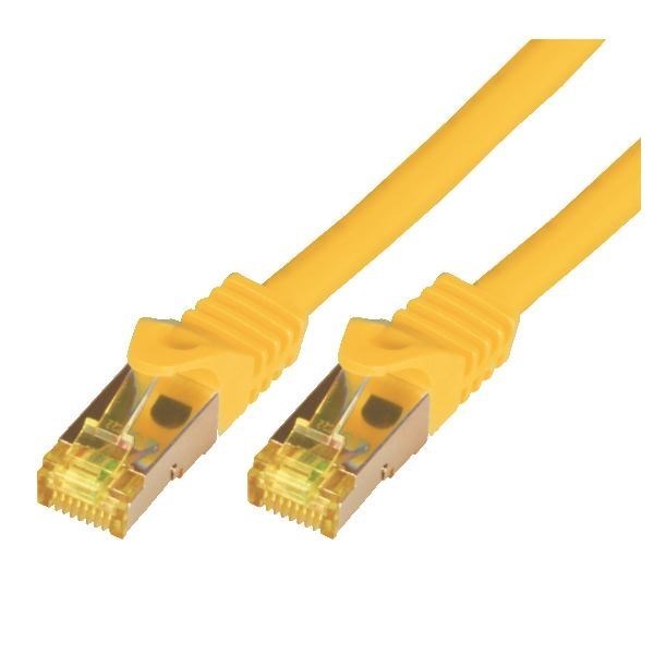 M-Cab 2M Cat7 Networking Cable Yellow S/FTP [S-STP] (Cat7 SFTP RJ45 LSZH 2M Yel - 10Gbit Raw Patch Cable)